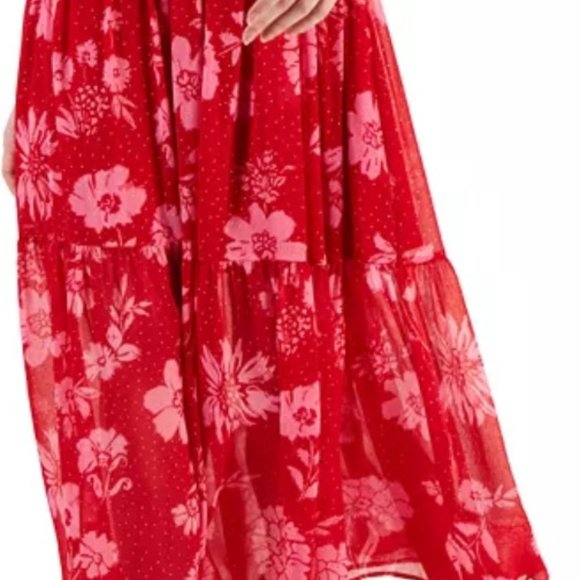 NWT Women's Beaded Floral Print Maxi Dress, Created for Macy's XL - Picture 2 of 3